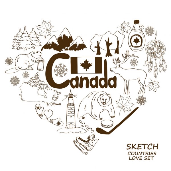 Mappa Cartoon Canada